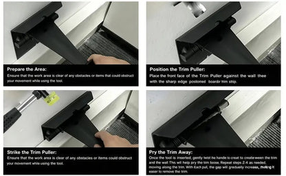 💯🛠️ Heavy Duty Trim Puller Tool, Baseboard & Molding Removal Pry Bar