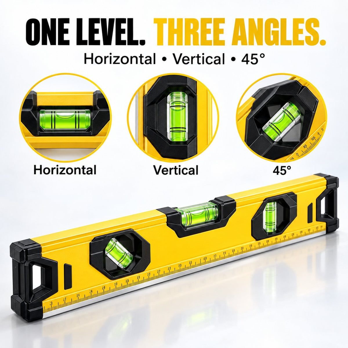 Heavy-Duty Magnetic Spirit Level 🧰 Precision Aluminum Tool in 5 Sizes