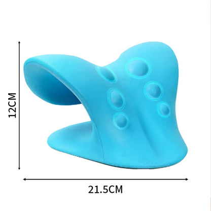 💙 Cervical Neck Stretcher Pillow for Posture Support & Shoulder Relaxation - Blue