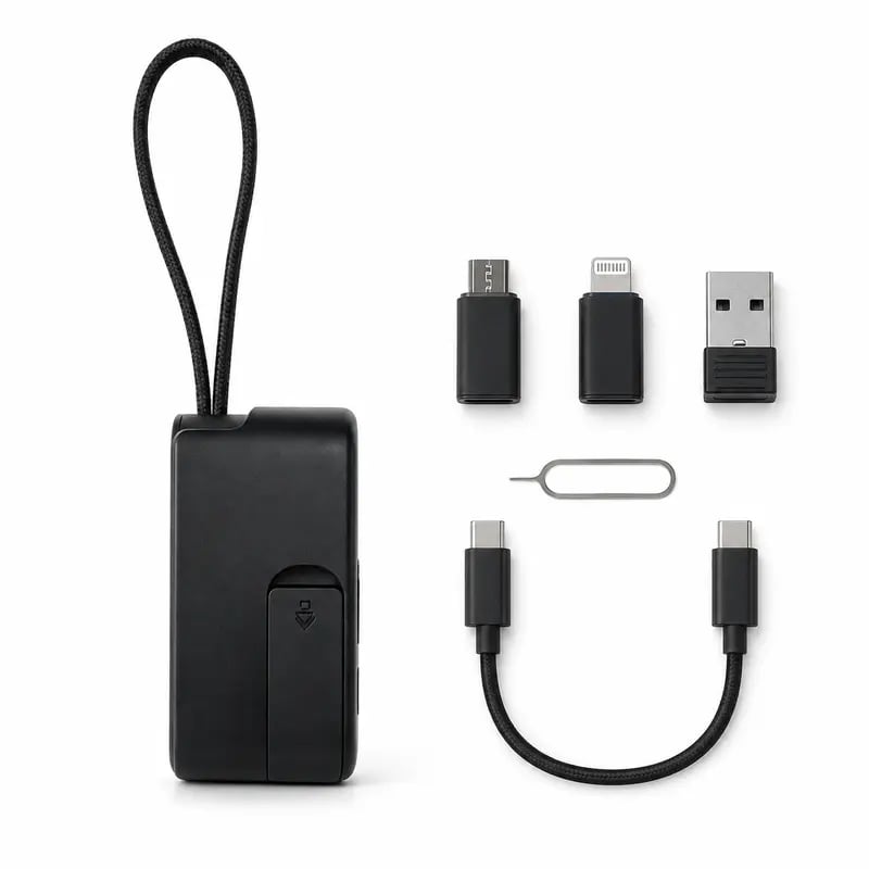 🧳 Pocket Tech Organizer Kit – Multi-Connector Charging & Data Travel Companion
