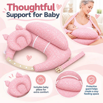 Adjustable Nursing Support Pillow 🍼 – Feeding Cushion with Strap