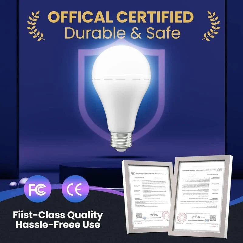 💡 Rechargeable Emergency Light Bulb – Portable Backup Lighting | 1-Pack