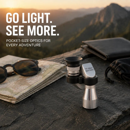🔭 10×20 Pocket Monocular – Compact Phone Telescope with Adjustable Clip | Special Sale