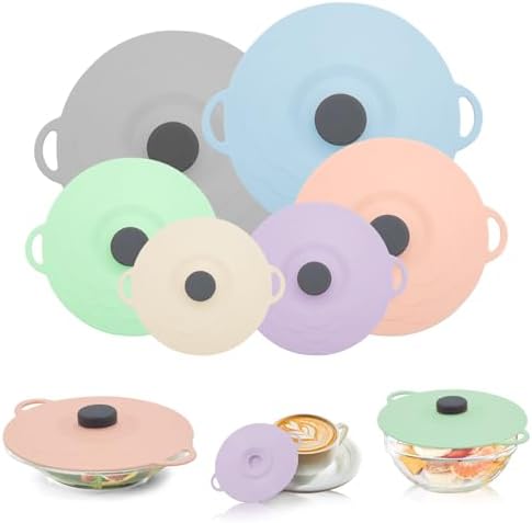 5-Piece Silicone Suction Containers – Non-Slip Design with Lids ✨