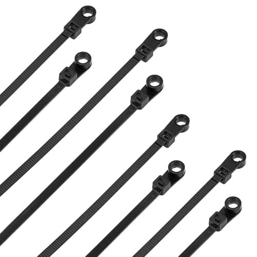 100-Pack Heavy-Duty Cable Ties 🔧 – 8.66" Screw-Mount Nylon Straps, 75 lb Rating