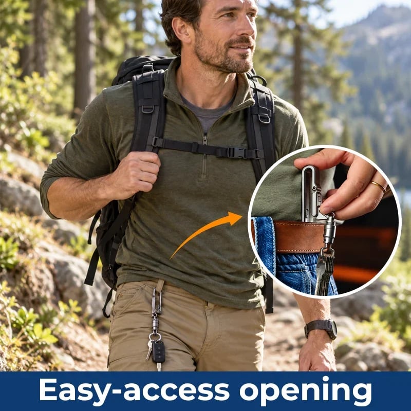 Lightweight Belt Key Clip 🔑 – Convenient Everyday Carry Holder