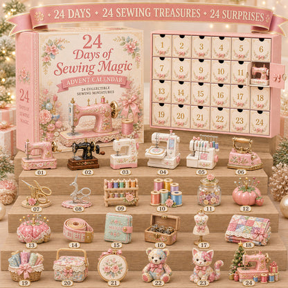 🎉🇺🇸 Limited Edition! 🔥 Only 250 Available! 🌟24 Days of Sewing Magic Advent Calendar – Christmas Countdown Gift for Sewing Lovers