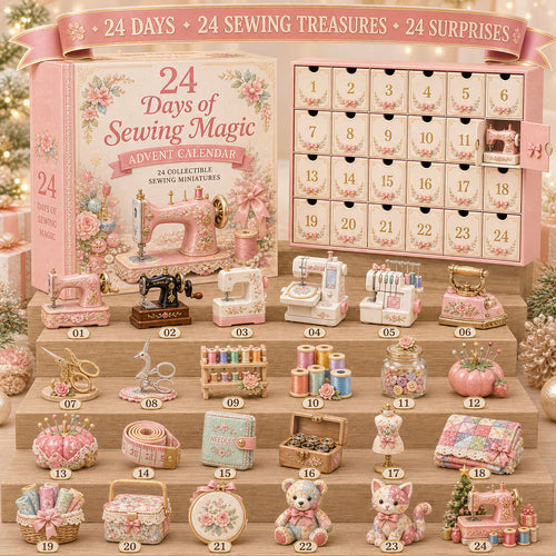 🎉🇺🇸 Limited Edition! 🔥 Only 250 Available! 🌟24 Days of Sewing Magic Advent Calendar – Christmas Countdown Gift for Sewing Lovers