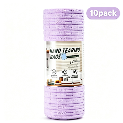 20 PCS Tearable Antibacterial Cleaning Cloths, 10A-Grade Reusable Wet/Dry Lint-Free Rags, Streak-Free Scrubbing Towels for Kitchen, Car, Glass & Electronics (10″x10″)