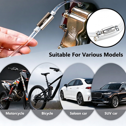 Car & Motorcycle Brake Bleeder Kit 🔧 – Aluminum Alloy Hose Tool Set