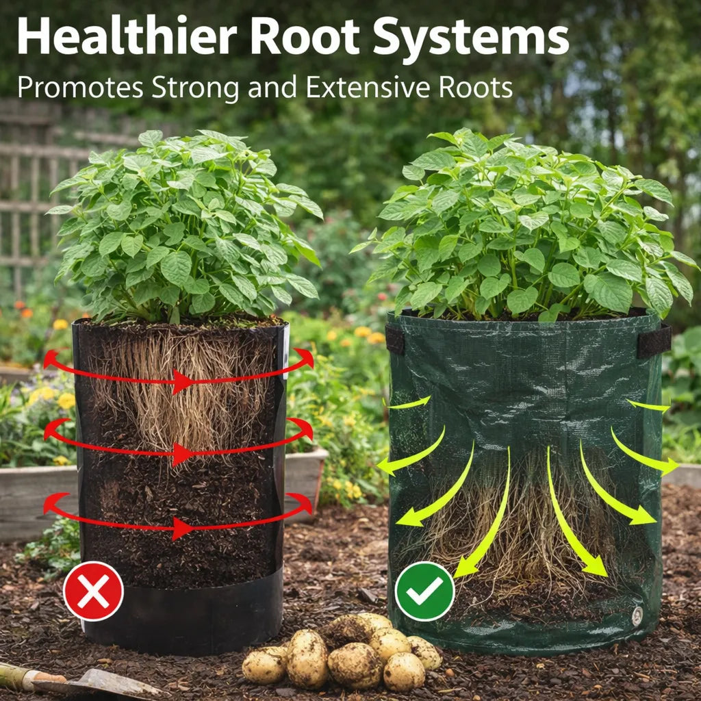 7-Gallon Plant Grow Bags with Easy Harvest Window, 2-Pack 🌱