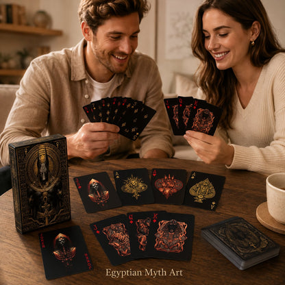 🃏 Black‑Gold Egyptian Themed Playing Cards