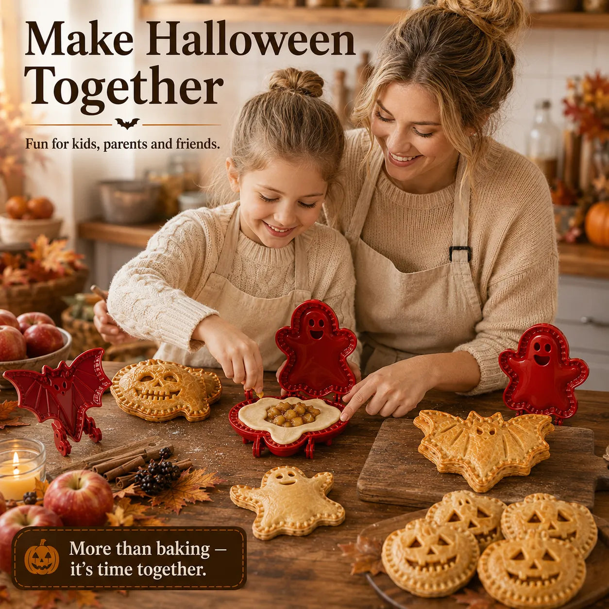 🎃 8-Piece Halloween Mini Hand Pie Mold Set✈️