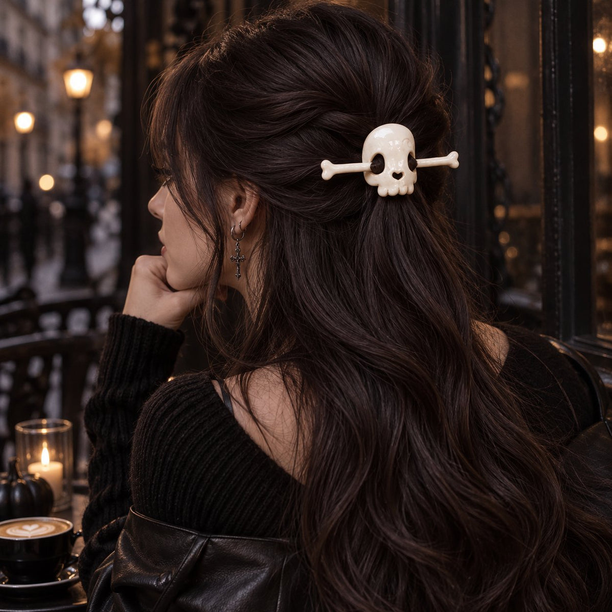 Halloween Ceramic Hair Claws & Pins Spooky Gothic Hair Accessories