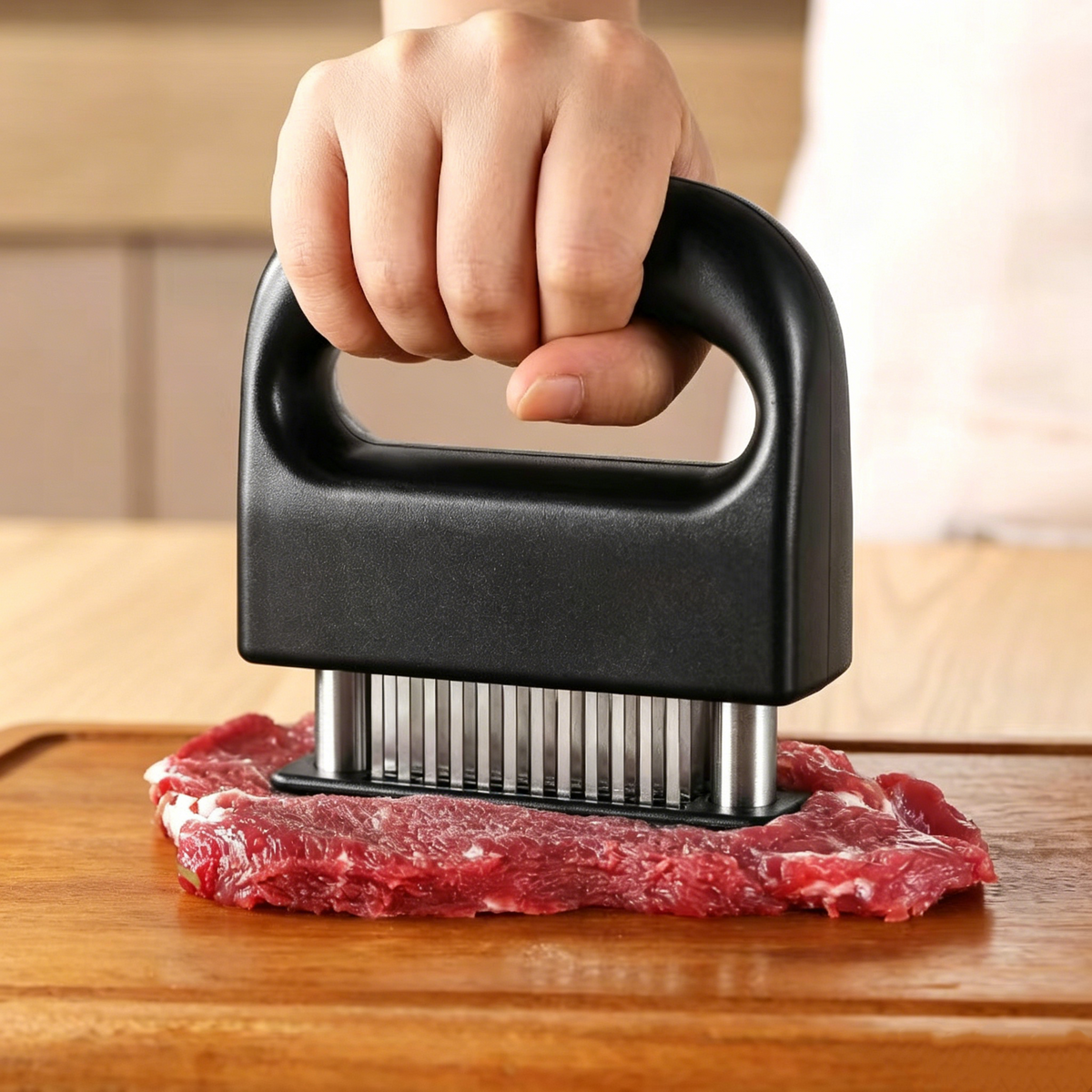 🥩 48-Blade Spring Meat Tenderizer – Quick & Easy Meat Prep