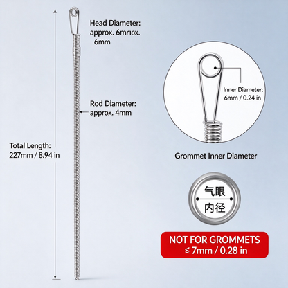 Quick-Thread Drawstring Tool 🧵 – 2-Piece Spring-Loaded Set for Hoodies & Pants