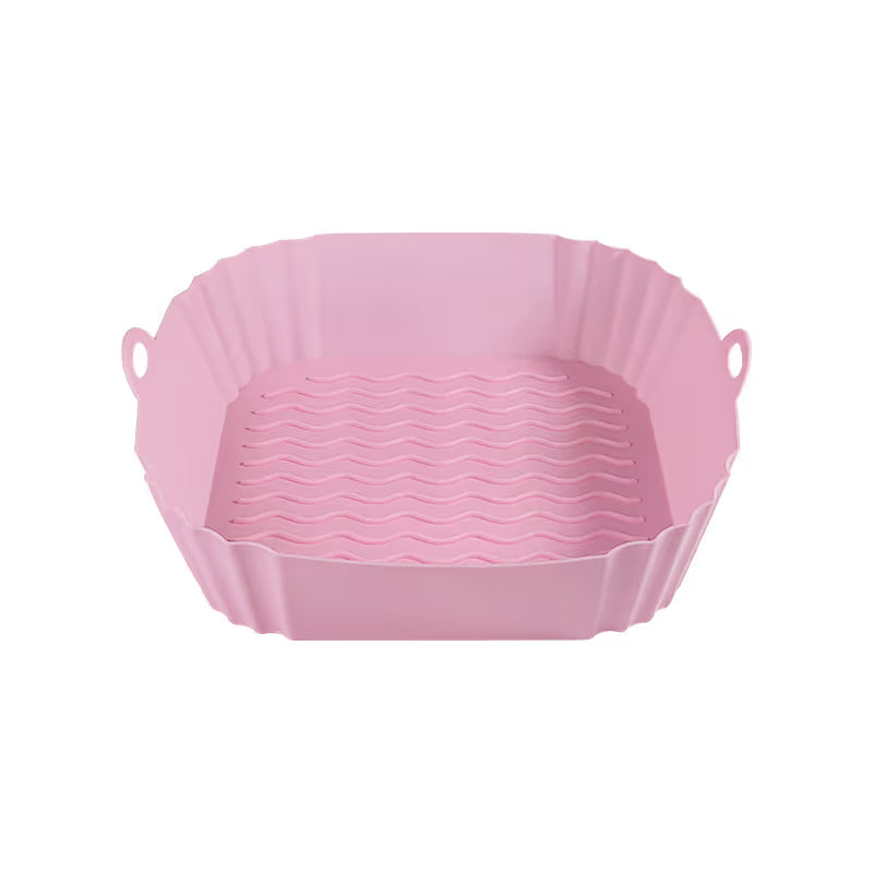 Reusable Air Fryer Silicone Liner 🍟 – 8" Nonstick Cooking Basket Insert