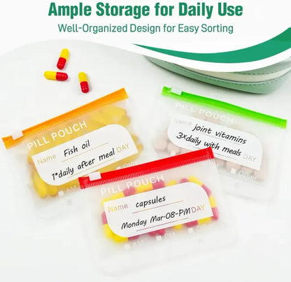 💊 A8 Waterproof Pill Organizer – Crush-Resistant 7–14 Day Storage Pouch