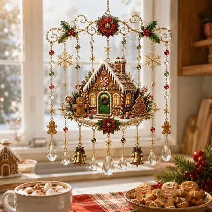 Handmade Christmas stained window decorations
