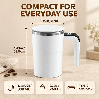 ☕ Rechargeable Auto-Mixing Mug – Hands-Free Stirring for Coffee & More