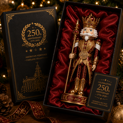Royal Nutcracker King Ornament | America 250th Anniversary 1776–2026 Gift