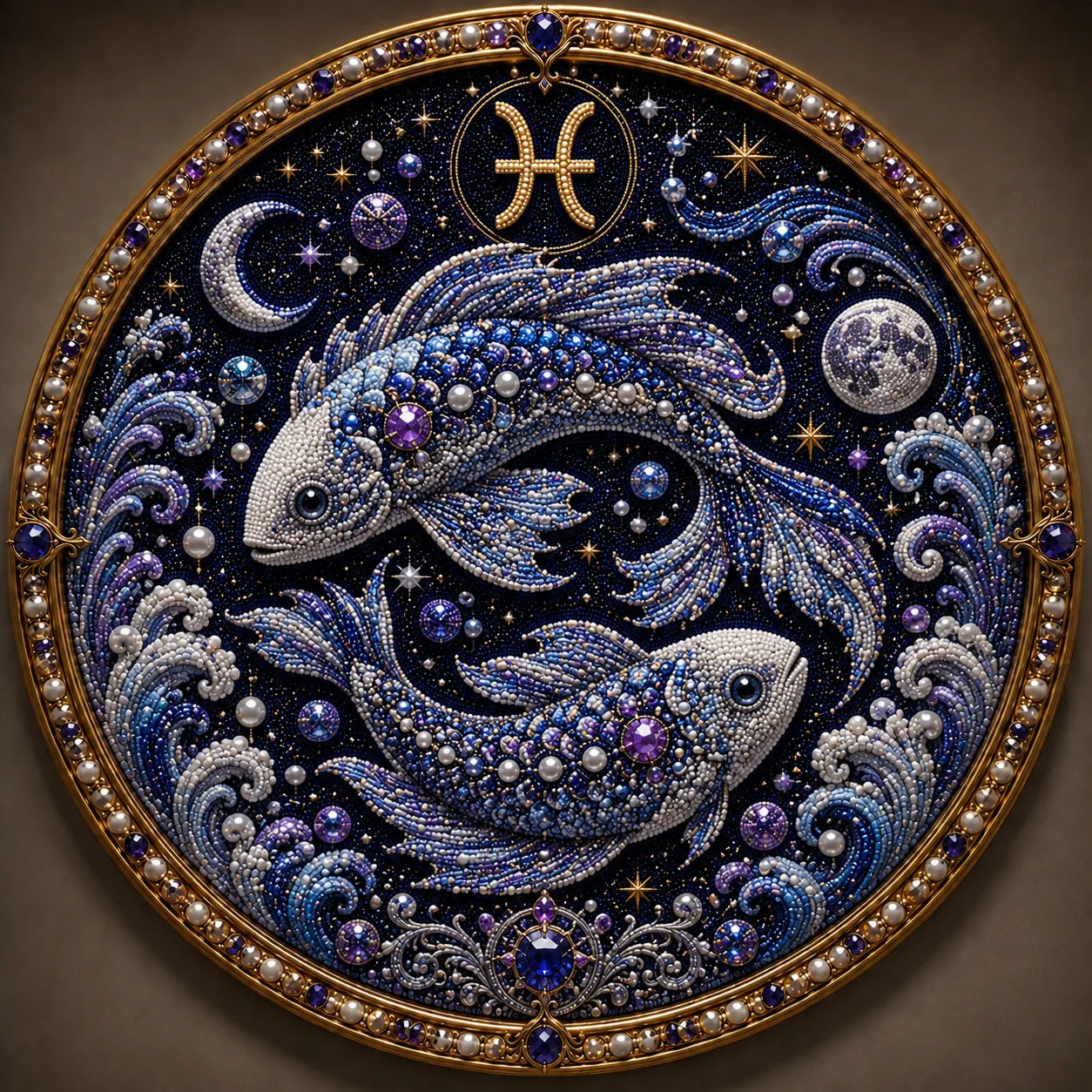 🔥49% OFF – ✨ Premium 3D Pearl 12 Zodiac Signs Art Kit | Luxury Flocked Canvas with Scratch-Resistant Non-Fading Pearl Beads DIY Handmade Astrology Decor ♈🌙💎