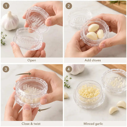 2-Piece Garlic & Ginger Twister 🧄 – Easy Manual Mincer