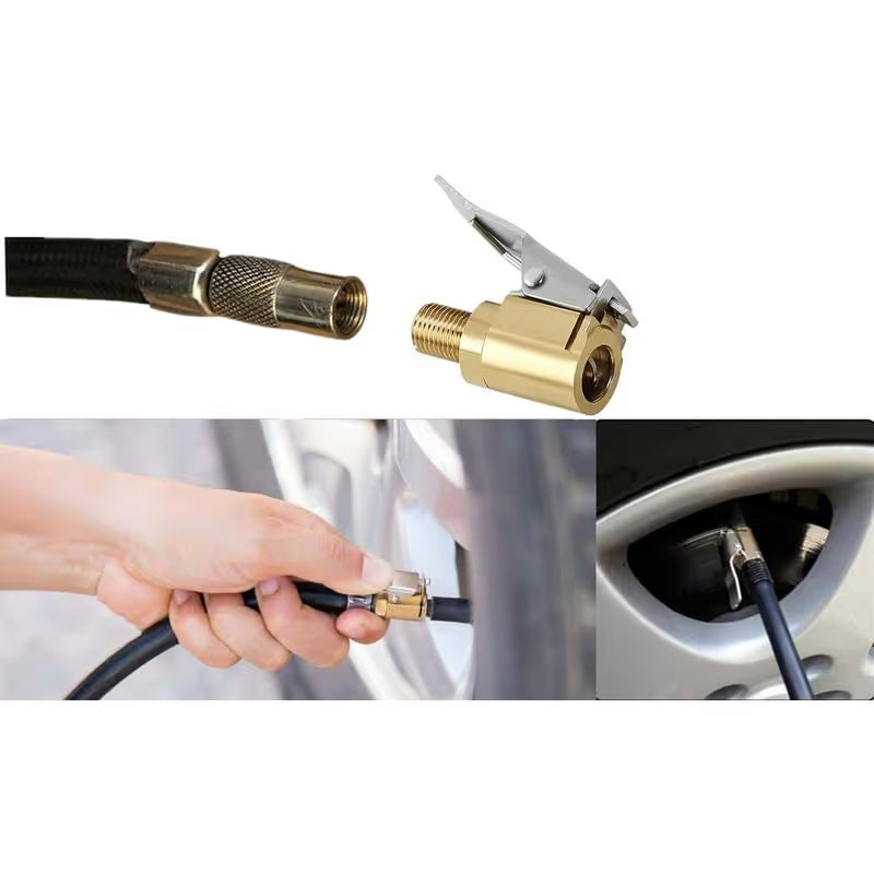 🚗 Lock-On Tire Air Chuck Adapter – Leak-Resistant Inflator Connector for Air Compressors & Pumps 🔧