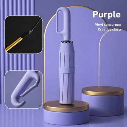 StormReady Compact Auto-Fold Umbrella ☔ Windproof, Water-Repellent Design with Clip-On Loop
