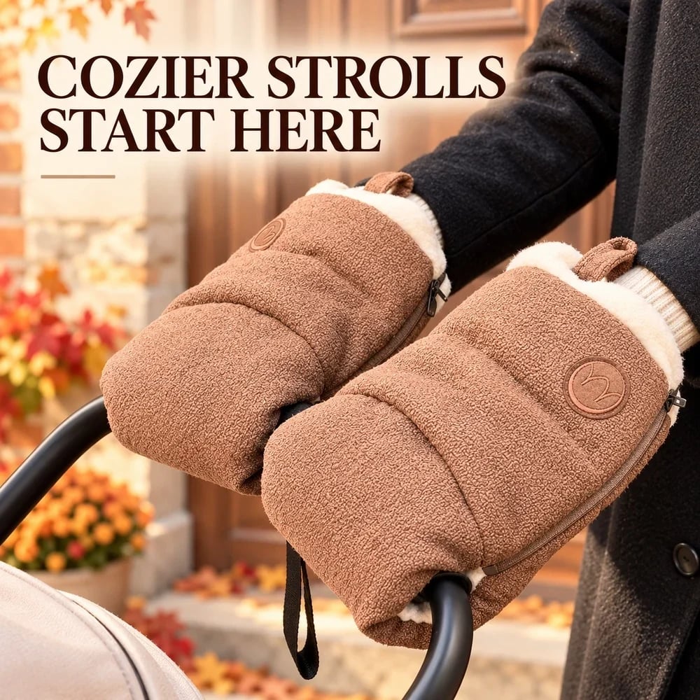 Cozy Stroller Hand Warmers 🧤 – Comfortable Handlebar Mitts for Cold Days