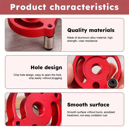 Self-Aligning Dowel Jig for Fast, Accurate Wood Joinery – Red 🔴