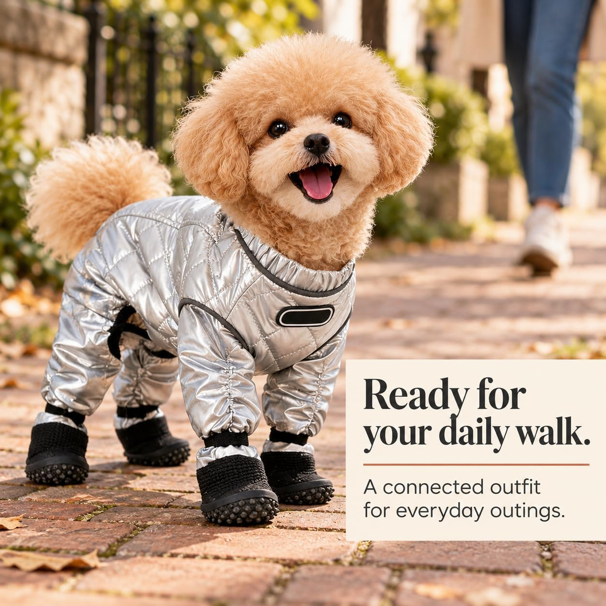 ❄️ Dog Snowsuit with Attached Boots – Full-Body Winter Protection
