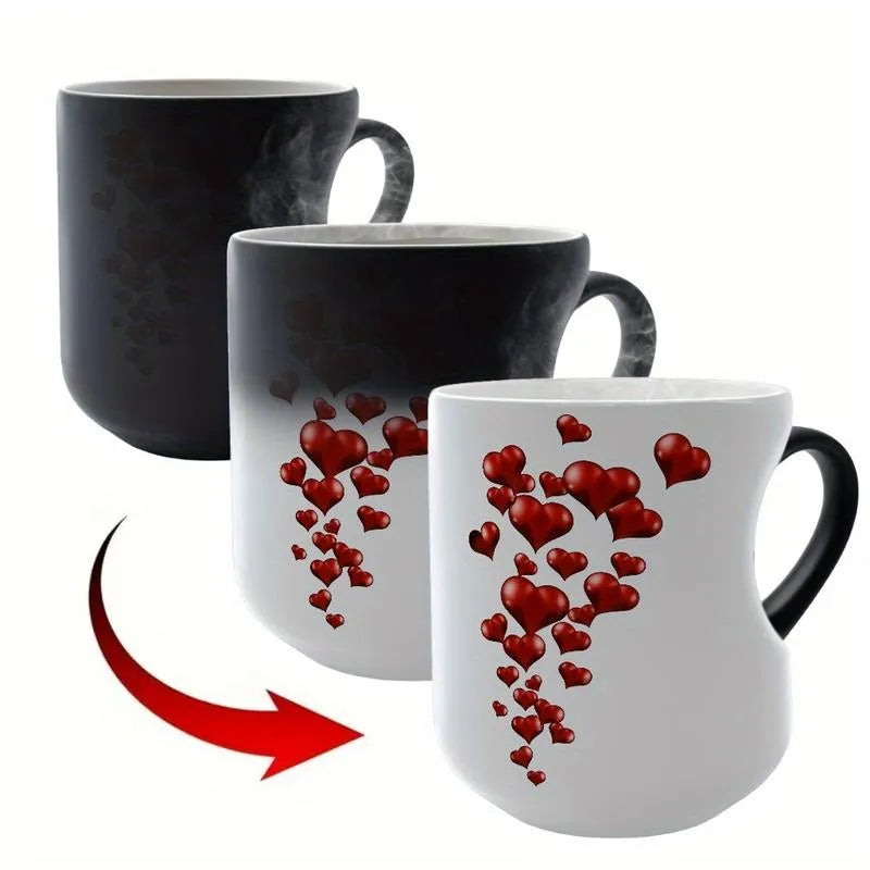 💖Love at First Sip Heat-Reveal Ceramic Cup ☕