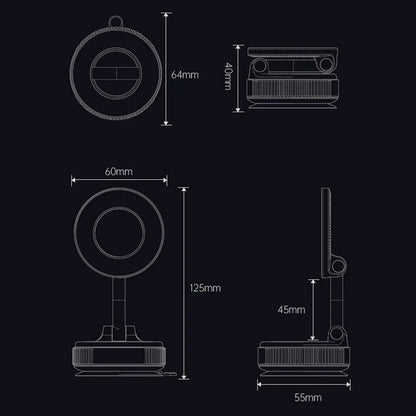 360° Magnetic Car Phone Mount 📱 – Retractable Adjustable Holder