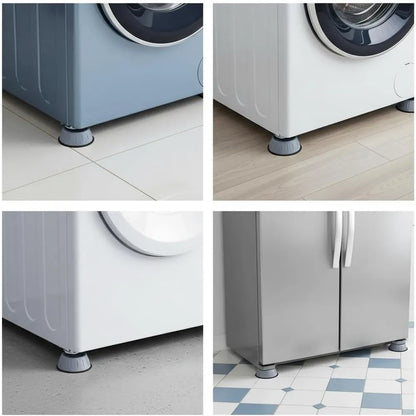 🧺 QuietGrip Washer Support Pads – 4-Piece Non-Slip Floor Protection Set