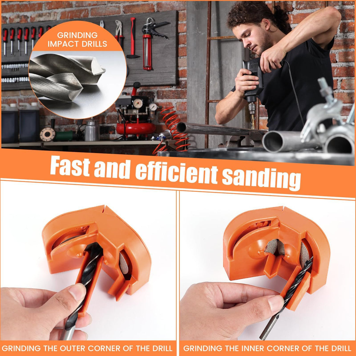 Multi-Purpose Drill Bit Sharpener 🔧 – Convenient Tool Sharpening Set