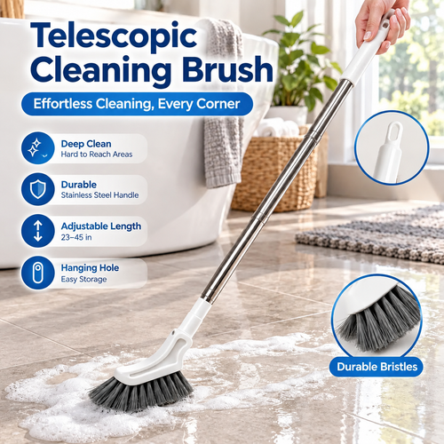 Adjustable Length Stainless Steel Telescopic Long Handle Crevice Cleaning Brush 🧹