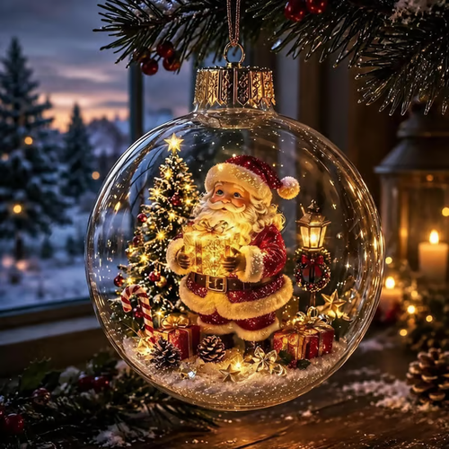 🎁LAST DAY 50% OFF - 🎄Glowing Christmas Diorama Ornament – A Tiny Winter World in Your Hands