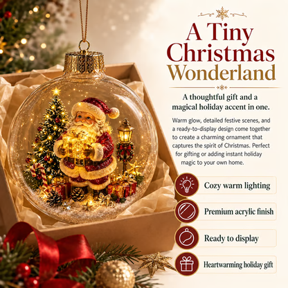 🎁LAST DAY 50% OFF - 🎄Glowing Christmas Diorama Ornament – A Tiny Winter World in Your Hands