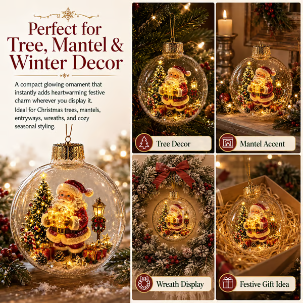 🎁LAST DAY 50% OFF - 🎄Glowing Christmas Diorama Ornament – A Tiny Winter World in Your Hands
