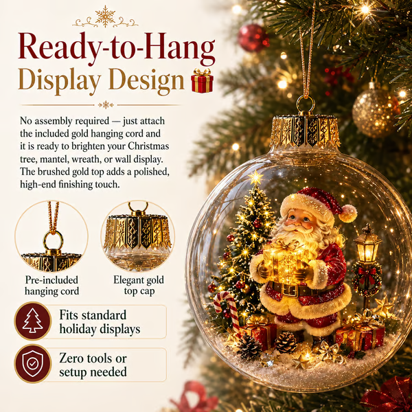 🎁LAST DAY 50% OFF - 🎄Glowing Christmas Diorama Ornament – A Tiny Winter World in Your Hands