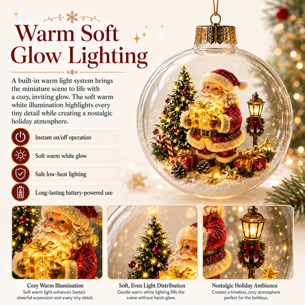 🎁LAST DAY 50% OFF - 🎄Glowing Christmas Diorama Ornament – A Tiny Winter World in Your Hands