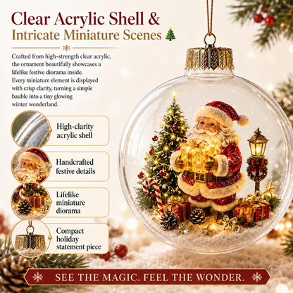 🎁LAST DAY 50% OFF - 🎄Glowing Christmas Diorama Ornament – A Tiny Winter World in Your Hands