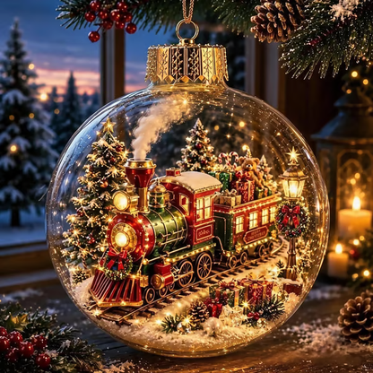 🎁LAST DAY 50% OFF - 🎄Glowing Christmas Diorama Ornament – A Tiny Winter World in Your Hands