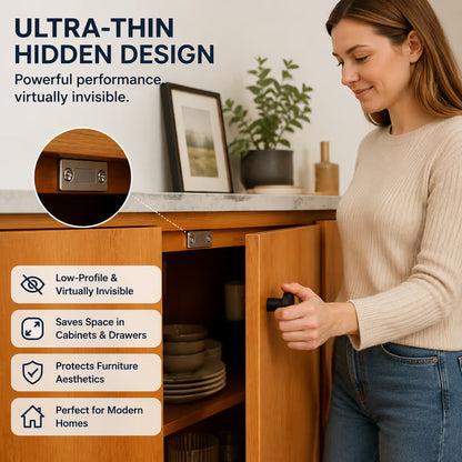 🧲 Magnetic Door Catch – Strong Hold for Cabinets, Closets & Interior Doors