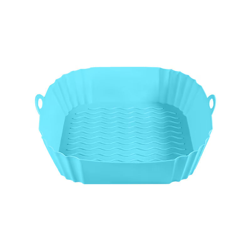 Reusable Air Fryer Silicone Liner 🍟 – 8" Nonstick Cooking Basket Insert