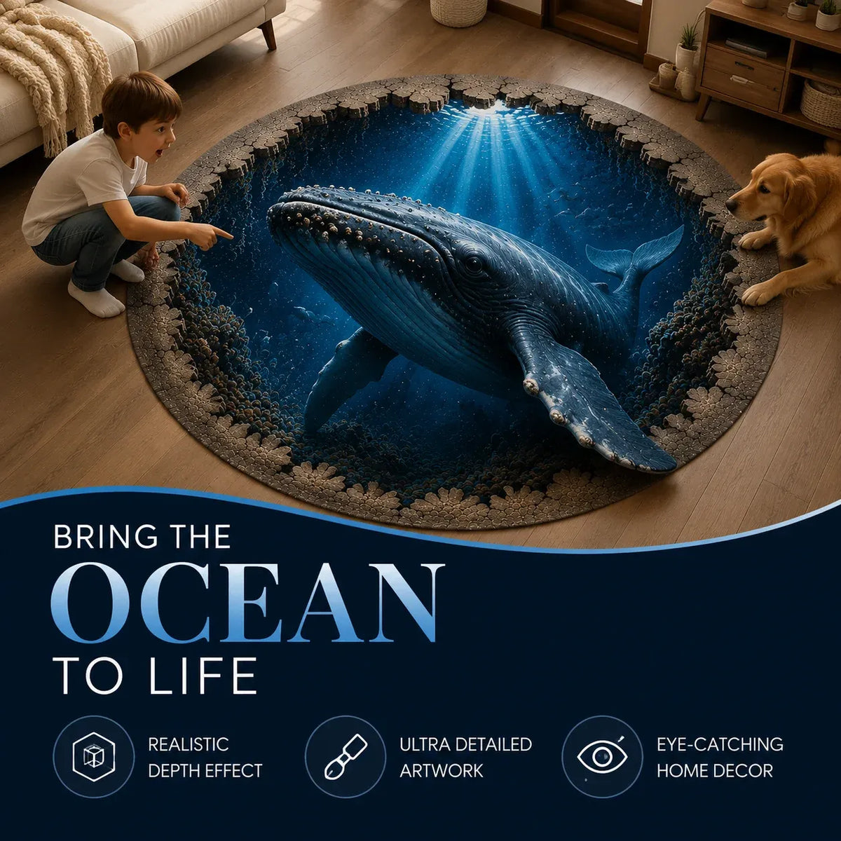 🔥😍✈️ 50% OFF🌊Ocean Portal Illusion Rug - A Realistic 3D Ocean World Beneath Your Feet
