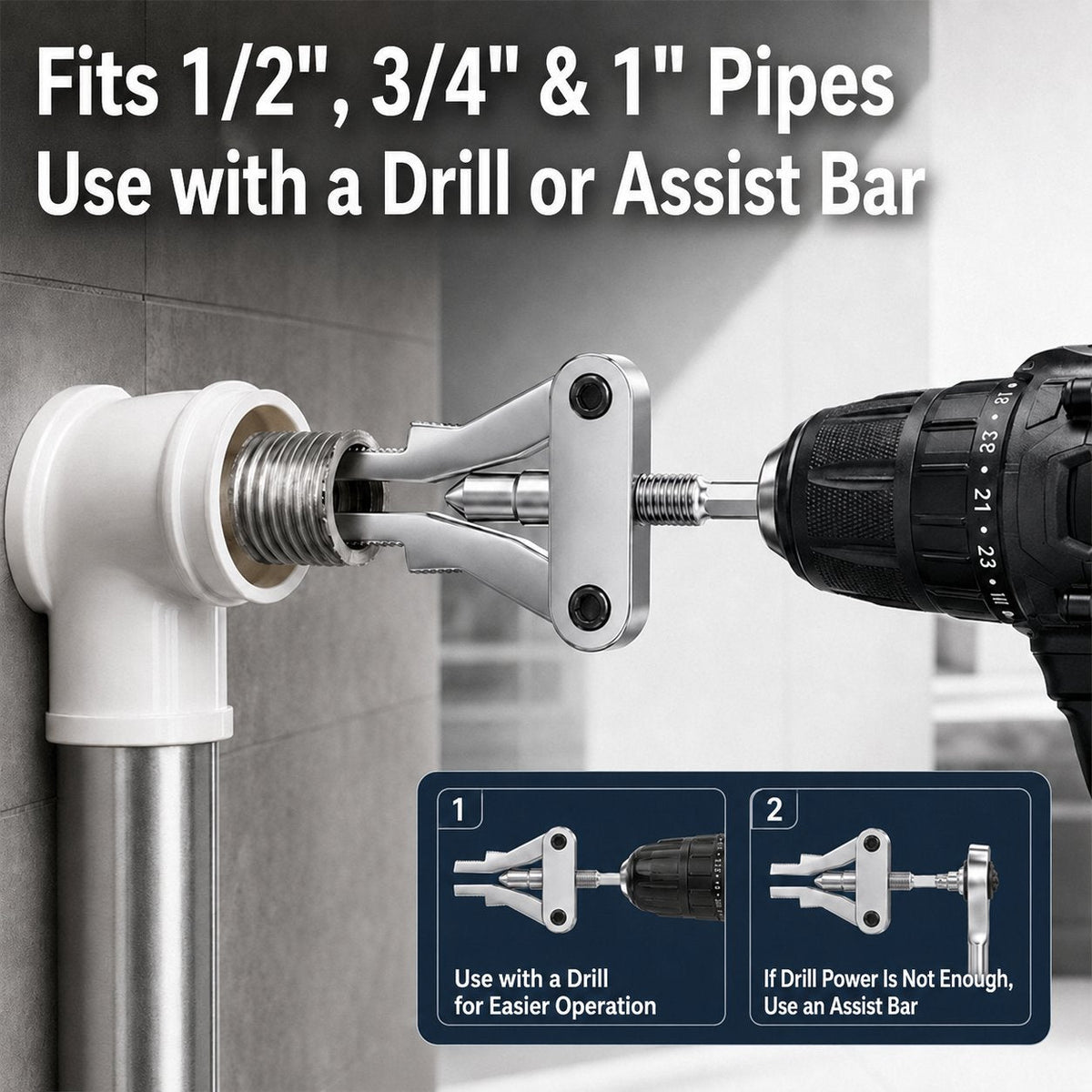 Drill-Powered Pipe Extractor 🛠️ – Remove Broken Threaded Fittings with Less Hassle