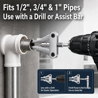 Drill-Powered Pipe Extractor 🛠️ – Remove Broken Threaded Fittings with Less Hassle