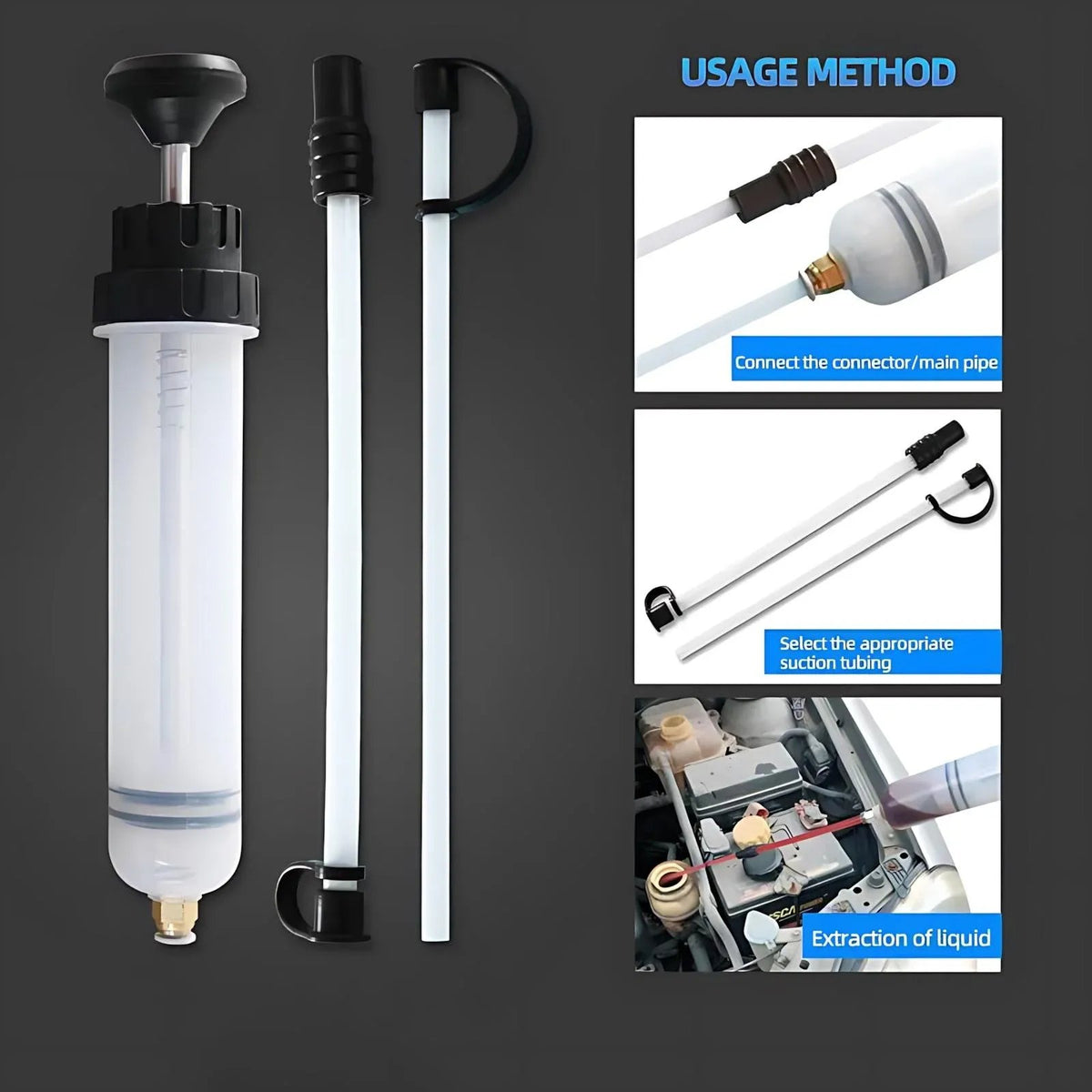 🛢️ 500CC Oil & Fluid Extractor Pump – Handy Liquid Removal Tool